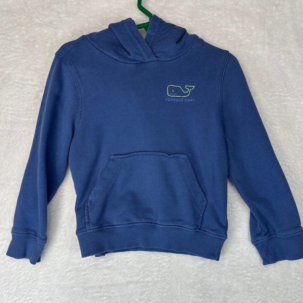 Vineyard Vines Hoodie Toddler 3T Blue Whale Graphic Kangaroo Pocket Sweatshirt